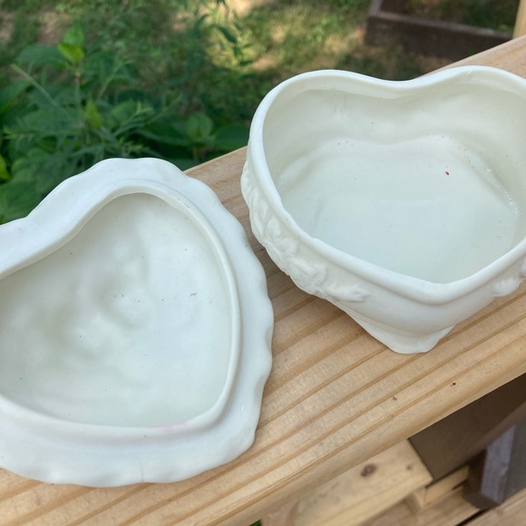 Vintage Lrg Cherub Ceramic Angel Trinket - Picture 3 of 4